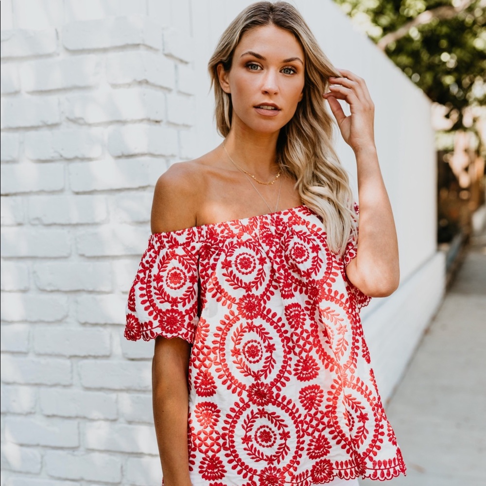 Sweet & Lacey Off-Shoulder - Picture 2 of 8